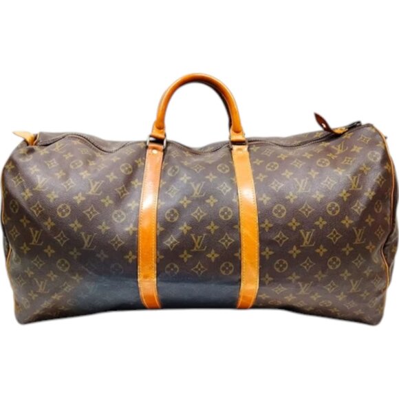 009380BU (S6) Louis Vuitton Travel Bag Keepall 60 Brown Monogram - Picture 1 of 9